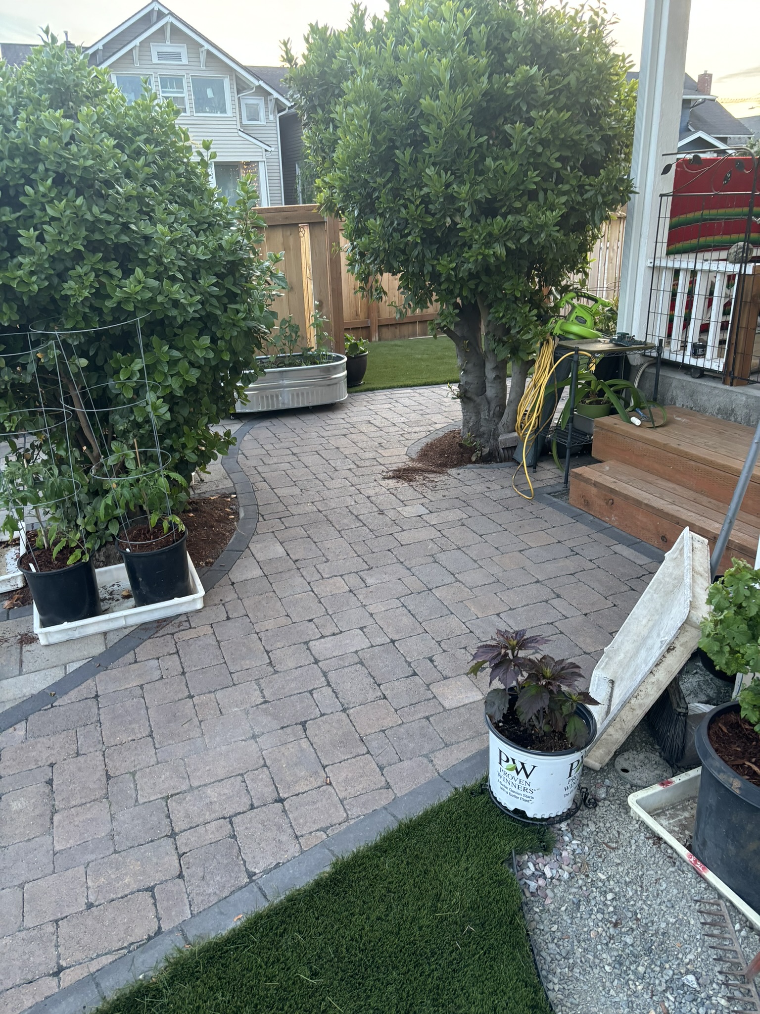 Paver patio project completed